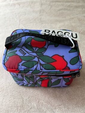 NWT BAGGU Puffy Lunch Bag Apple Tree